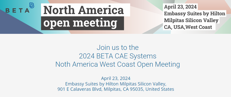 A poster for the 2 0 2 4 beta cae systems north america west coast open meeting.