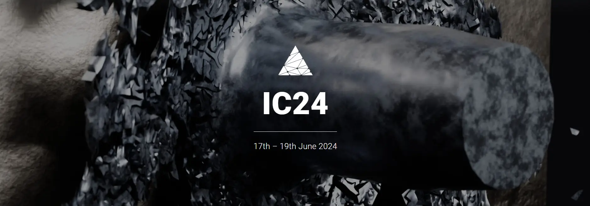 A black and white image of the logo for ic 2 4.
